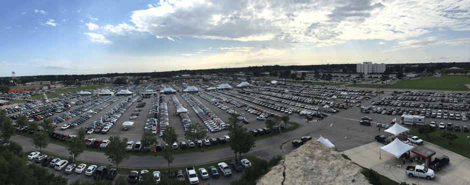 LADA Car Show in Lafayette, LA Aerial View