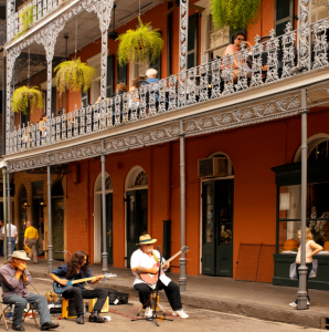 Live music performance on the street in Louisiana 