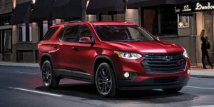 2021 Chevrolet Traverse in red