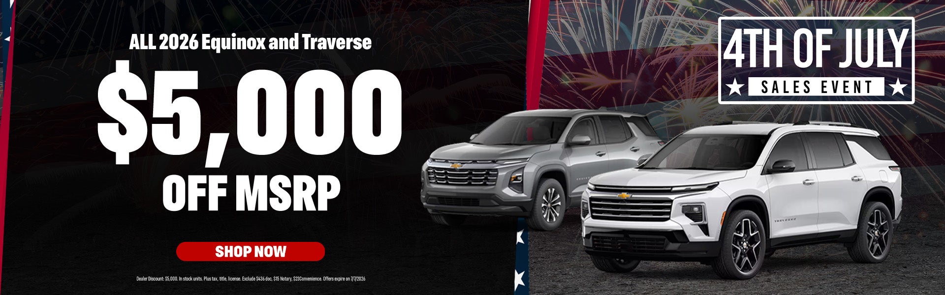 ALL 2026 Equinox and Traverse- $5,000 OFF MSRP